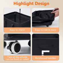 Load image into Gallery viewer, TIMEYARD 75L Rolling Laundry Hamper with Wheels and Removable Mesh Bag, Dirty Clothes hamper for Dorm Room Essentials, Black