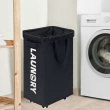 Load image into Gallery viewer, TIMEYARD 75L Rolling Laundry Hamper with Wheels and Removable Mesh Bag, Dirty Clothes hamper for Dorm Room Essentials, Black