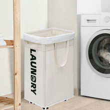 Load image into Gallery viewer, TIMEYARD 75L Rolling Laundry Hamper with Wheels and Removable Mesh Bag, Rolling laundry basket for organization, White