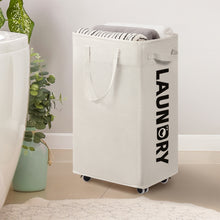 Load image into Gallery viewer, TIMEYARD 75L Rolling Laundry Hamper with Wheels and Removable Mesh Bag, Rolling laundry basket for organization, White