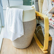 Load image into Gallery viewer, 2XL Tall Nursery Hamper Clothes Laundry Basket for Blankets Towels Toys Organizer brown timeyard