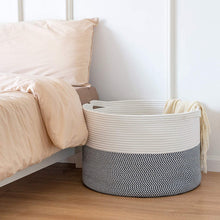 Load image into Gallery viewer, XXXLarge Cotton Rope Basket 21.7'' x 21.7'' x 13.8''