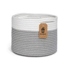 Load image into Gallery viewer, Small Cotton Rope Woven Basket 9.4"Dx7.1"H