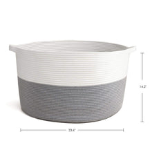 Load image into Gallery viewer, Large Woven Basket Baby Laundry Basket Hamper