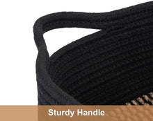 Load image into Gallery viewer, Mix Black Woven Storage Basket for Shelves 13''x9.8''x9''