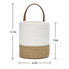 Load image into Gallery viewer, 2 Pack Jute Rope Hanging Woven Baskets