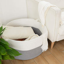 Load image into Gallery viewer, Large Woven Basket Baby Laundry Basket Hamper