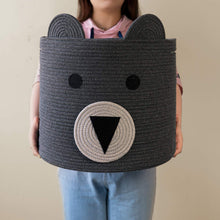 Load image into Gallery viewer, Bear Basket Toy Storage Bin for Kids