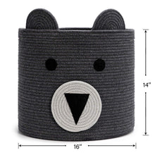 Load image into Gallery viewer, Bear Basket Toy Storage Bin for Kids