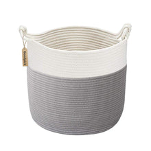 Load image into Gallery viewer, Timeyard Gray Baby Laundry Basket XL Toy Storage Blanket Storage Nursery Bins 15'' x 14.2''