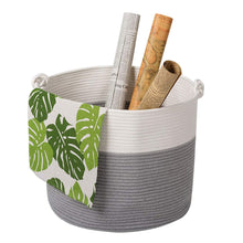 Load image into Gallery viewer, Timeyard Gray Baby Laundry Basket XL Toy Storage Blanket Storage Nursery Bins 15'' x 14.2'' how to use the basket