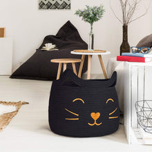 Load image into Gallery viewer, Large Woven Cotton Rope Storage Basket