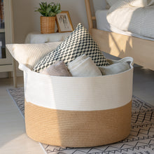 Load image into Gallery viewer, XXXLarge Cotton Rope Basket Woven Baby Laundry Basket