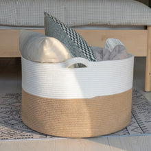 Load image into Gallery viewer, XXXLarge Cotton Rope Basket Woven Baby Laundry Basket