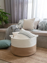 Load image into Gallery viewer, XXXLarge Cotton Rope Basket Woven Baby Laundry Basket