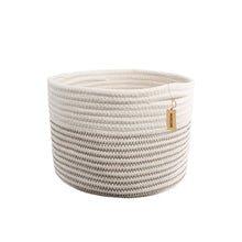 Load image into Gallery viewer, Small Woven Storage Bins for Keys Rings Organizer Cotton Rope Desk Basket Timeyard