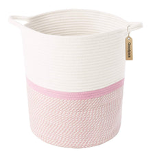 Load image into Gallery viewer, Tall Laundry Basket with Handles For Baby Nursery Room Gray 13.4 x 14.2 x 16.2 in
