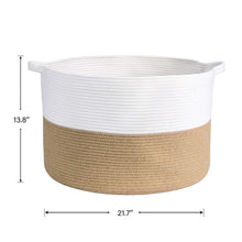 Load image into Gallery viewer, XXXLarge Cotton Rope Basket Woven Baby Laundry Basket