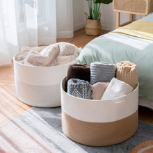 Load image into Gallery viewer, XXXLarge Cotton Rope Basket Woven Baby Laundry Basket